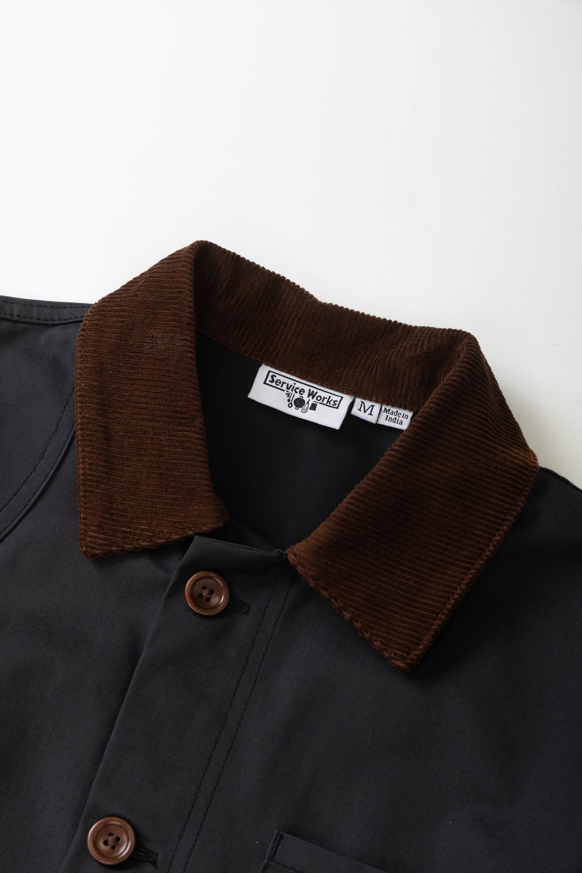 Waxed Barn Coat Black - détail