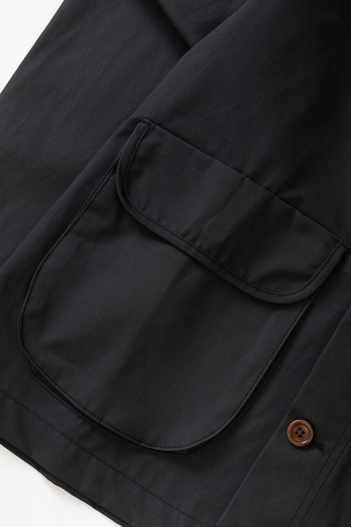 Waxed Barn Coat Black - détail