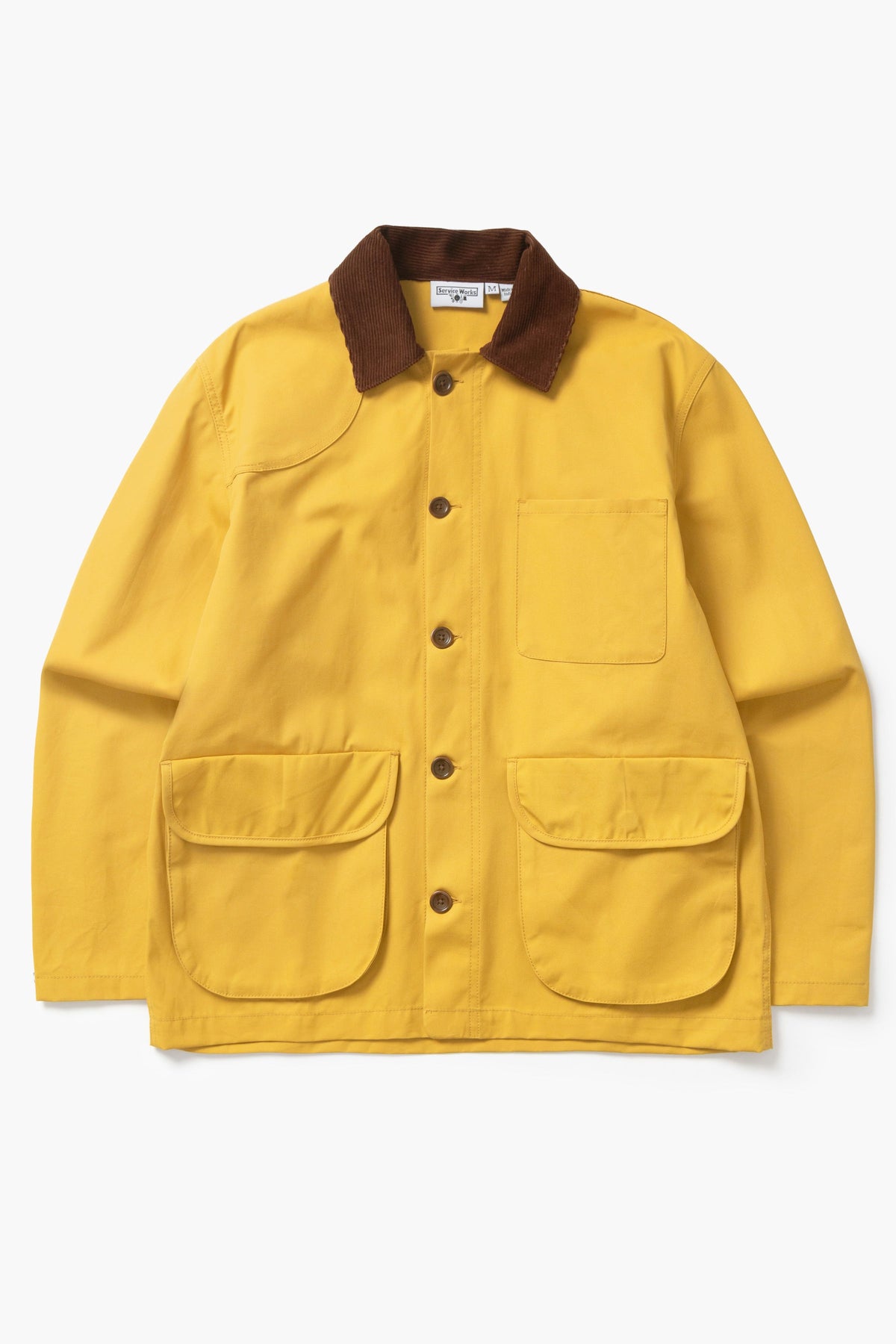 Waxed Barn Coat Ochre - vue de face