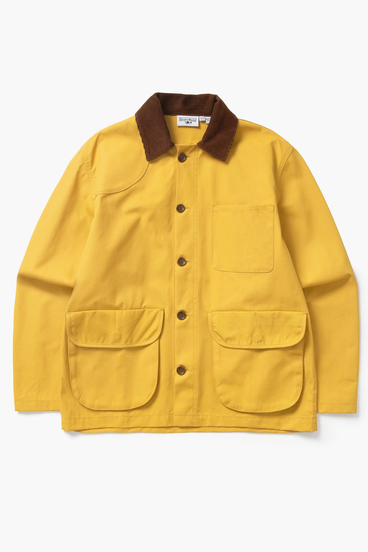 Waxed Barn Coat Ochre - vue de face