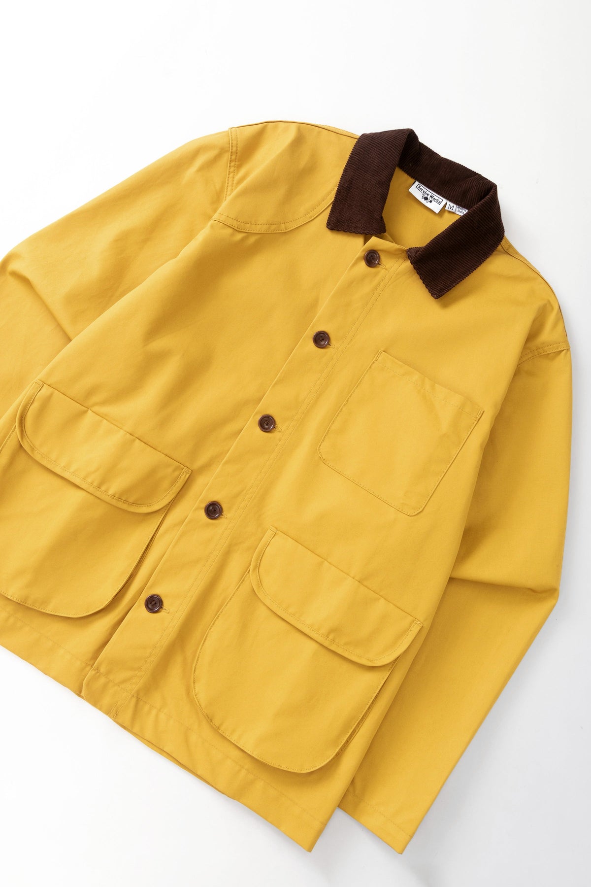 Waxed Barn Coat Ochre - détail