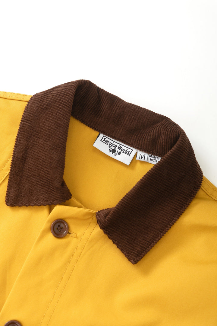 Waxed Barn Coat Ochre - détail