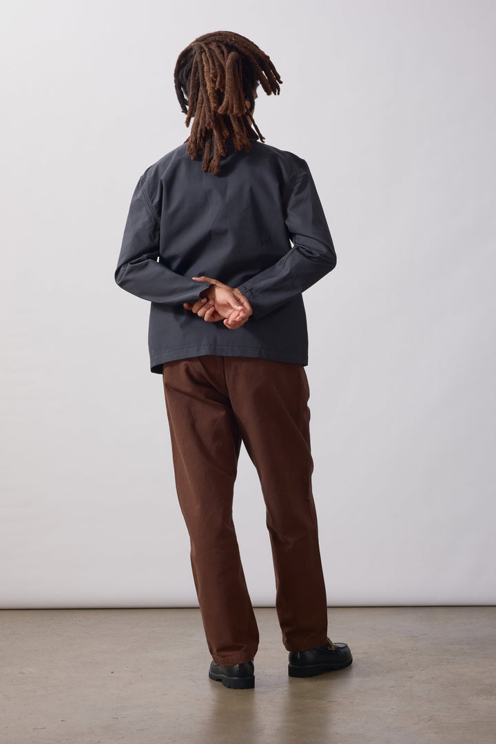Waxed Barn Coat Black - porté