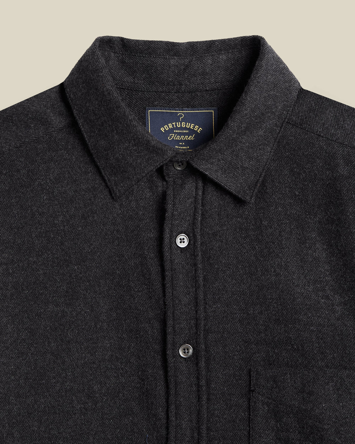 Chemise flanelle TECA Portuguese Flannel gris - vue 2