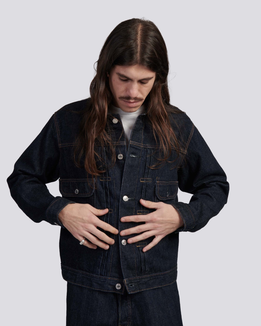 Veste en jean Edwin - portée