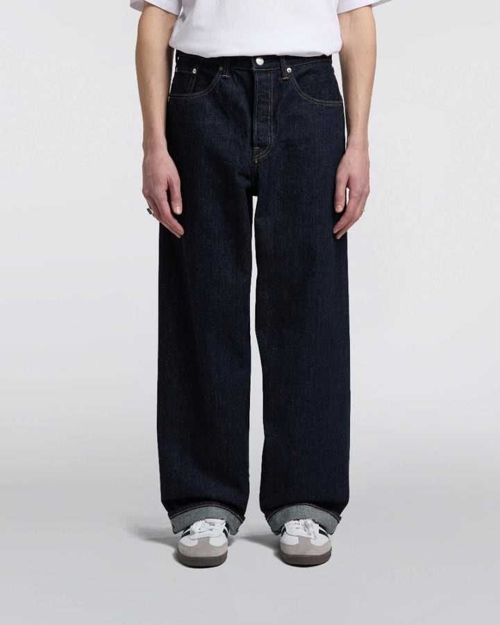 Wide Pant Edwin bleu rincé - porté