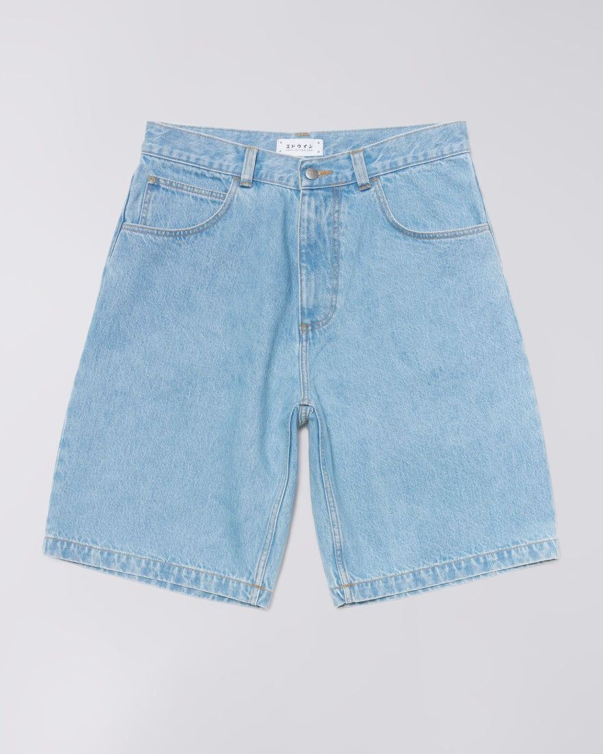 Worker Short - Denim Heavy blue bleach wash - Edwin