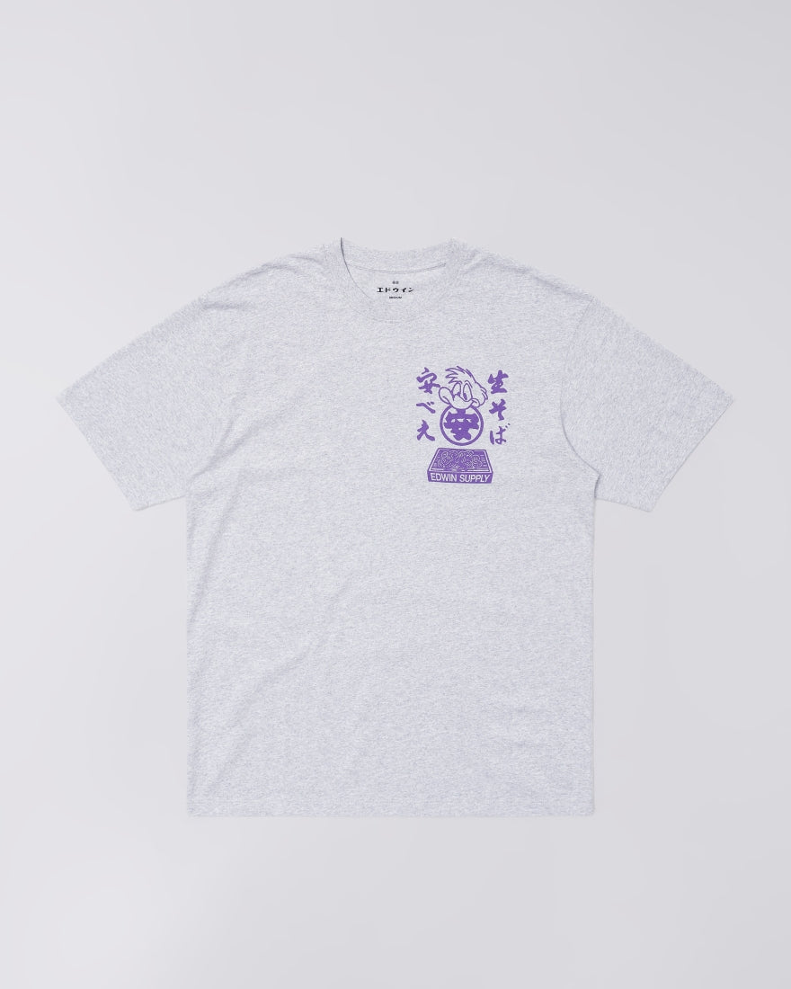 T-shirt Soba Yasubé Edwin gris chiné - vue de face