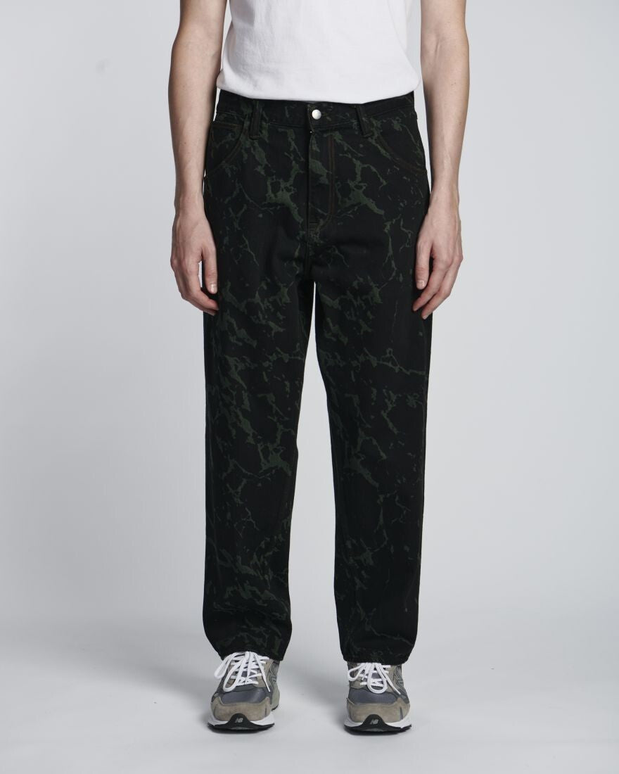 Tyrell Pant Black/Poison Green - Elks AOL overdyed