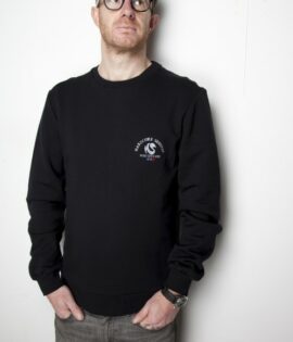 Crew-neck noir HCS avec broderie « Logo »