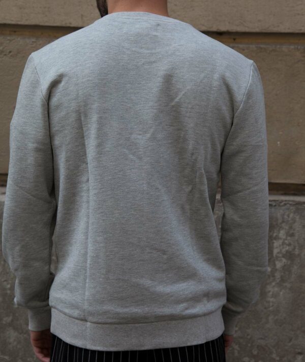 Crew-neck Gris-Chiné avec broderie logo "ATLETICO" – Image 7