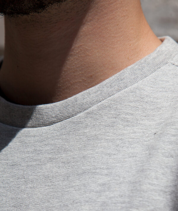 Crew-neck Gris-Chiné avec broderie logo "ATLETICO" – Image 5