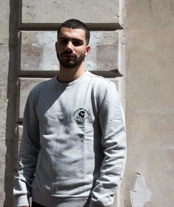 Crew-neck Gris-Chiné avec broderie logo "ATLETICO" – Image 4