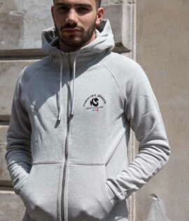 Hoodie HS Gris-Chiné avec broderie « Atletico »