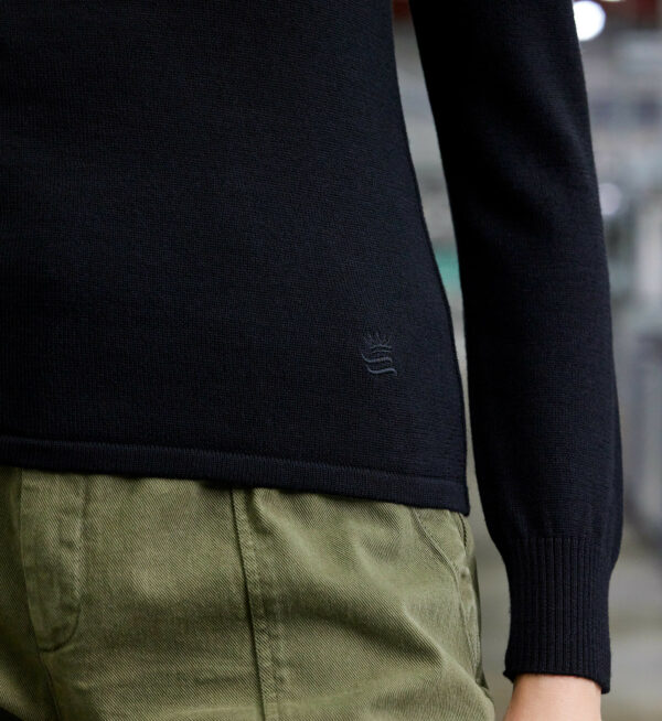 DIVETTE NOIR - Pull col roulé extra fin – Image 2