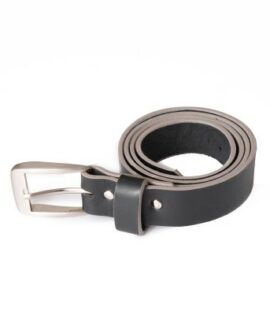 Ceinture en cuir OSCAR noir-taupe – Monsieur Charli