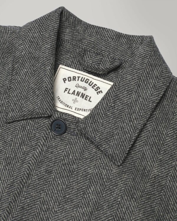 Labura Herringbone Wool - Grey – Image 4