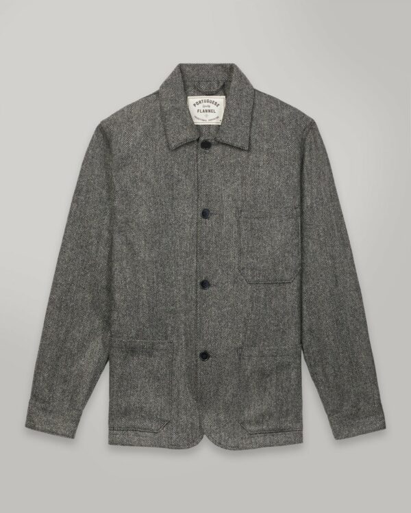 Labura Herringbone Wool - Grey – Image 5