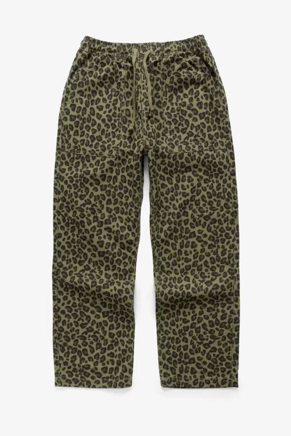 Chef Pant unisex à motifs - Green Leopard