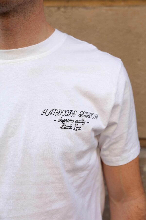 Tee-Shirt BLANC "DARKNESS " HARDCORE SESSION – Image 7