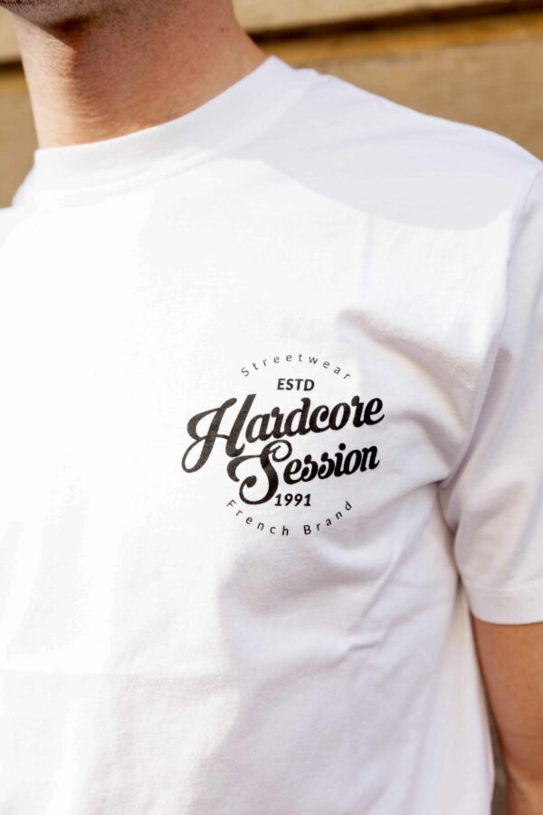 Tee-Shirt BLANC "FRENCH BRAND " HARDCORE SESSION – Image 3
