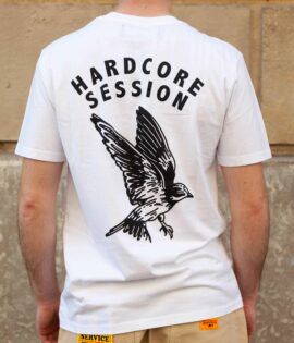 Tee-Shirt BLANC « WING  » HARDCORE SESSION