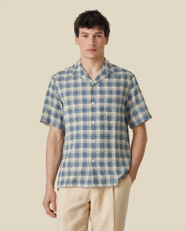 TRAIL - BLUE - Portuguese Flannel summer shirt