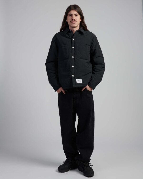 SPHERE PADDED OVERSHIRT LS - Black