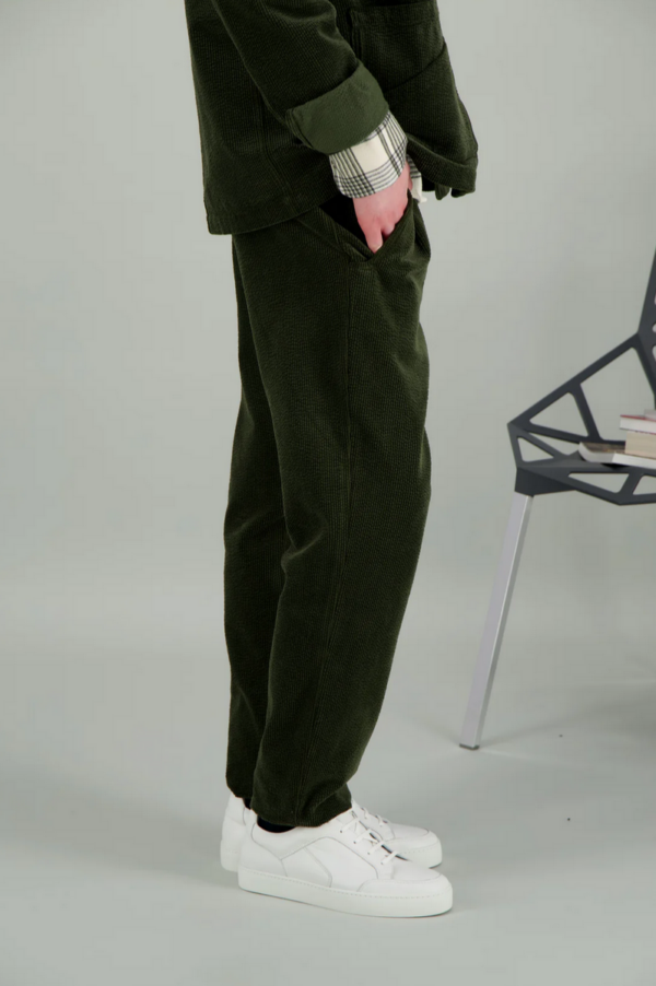 City pant coton BIO Velour Kaki - JAGVI – Image 4
