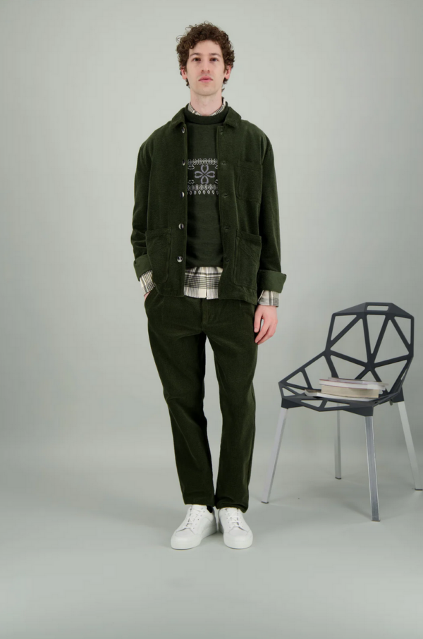 City pant coton BIO Velour Kaki - JAGVI – Image 6