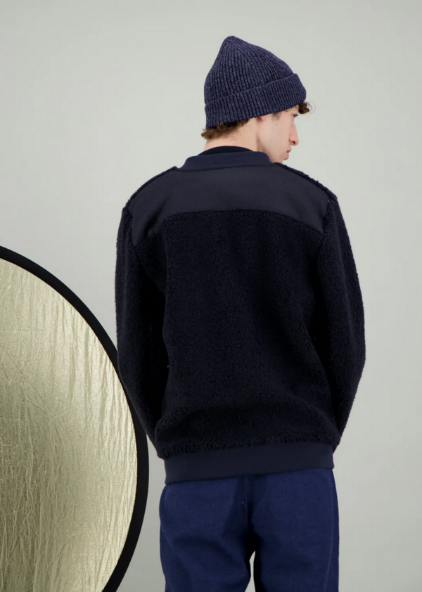 Veste Bomber Laine Marine - JAGVI – Image 3