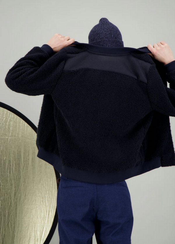 Veste Bomber Laine Marine - JAGVI – Image 2