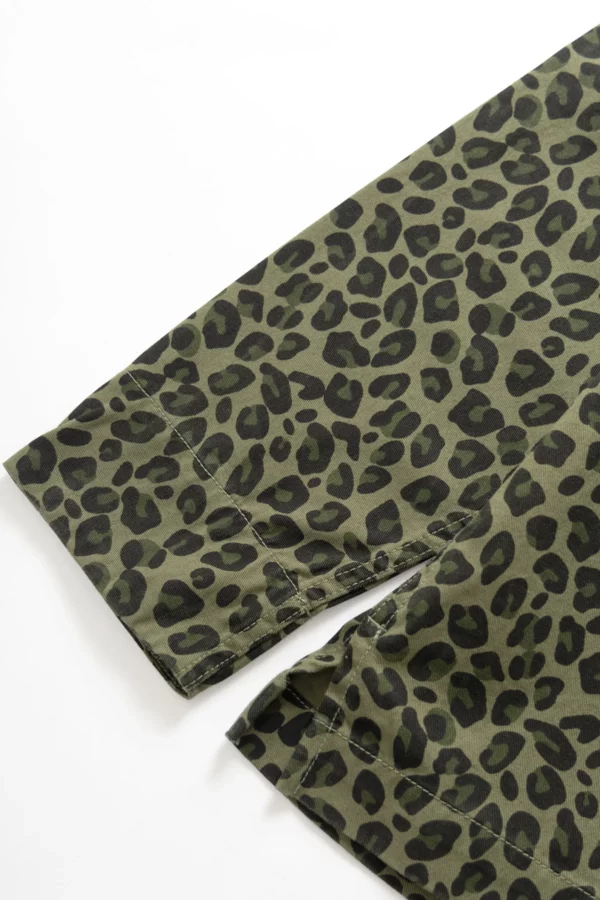 Veste Front Of House à motifs - Green Leopard – Image 7
